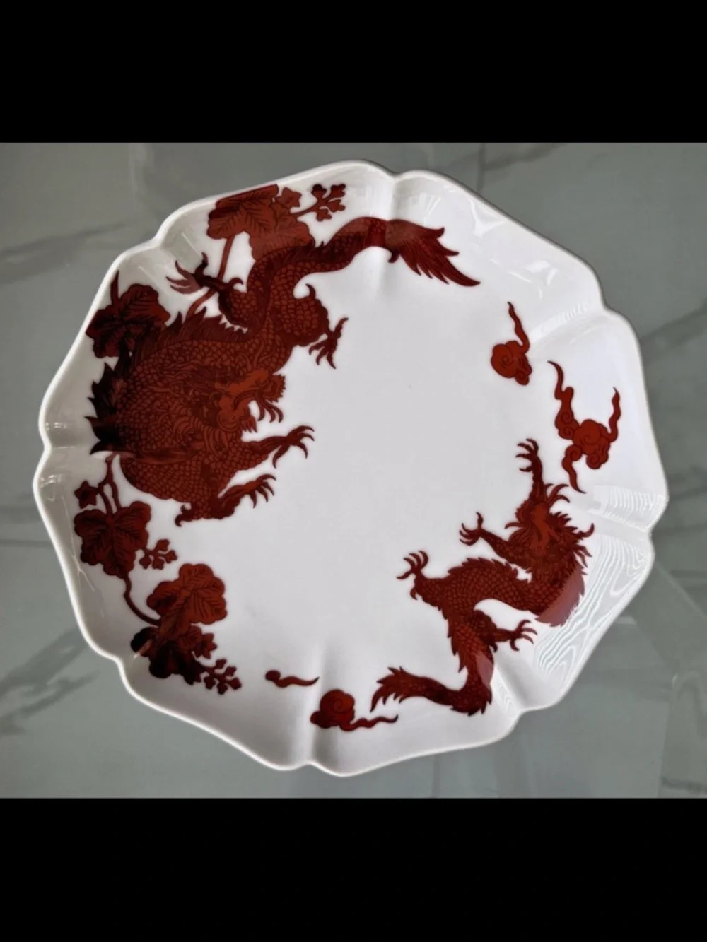 Fitz and Floyd Temple Dragon Cookie Plate 8.5